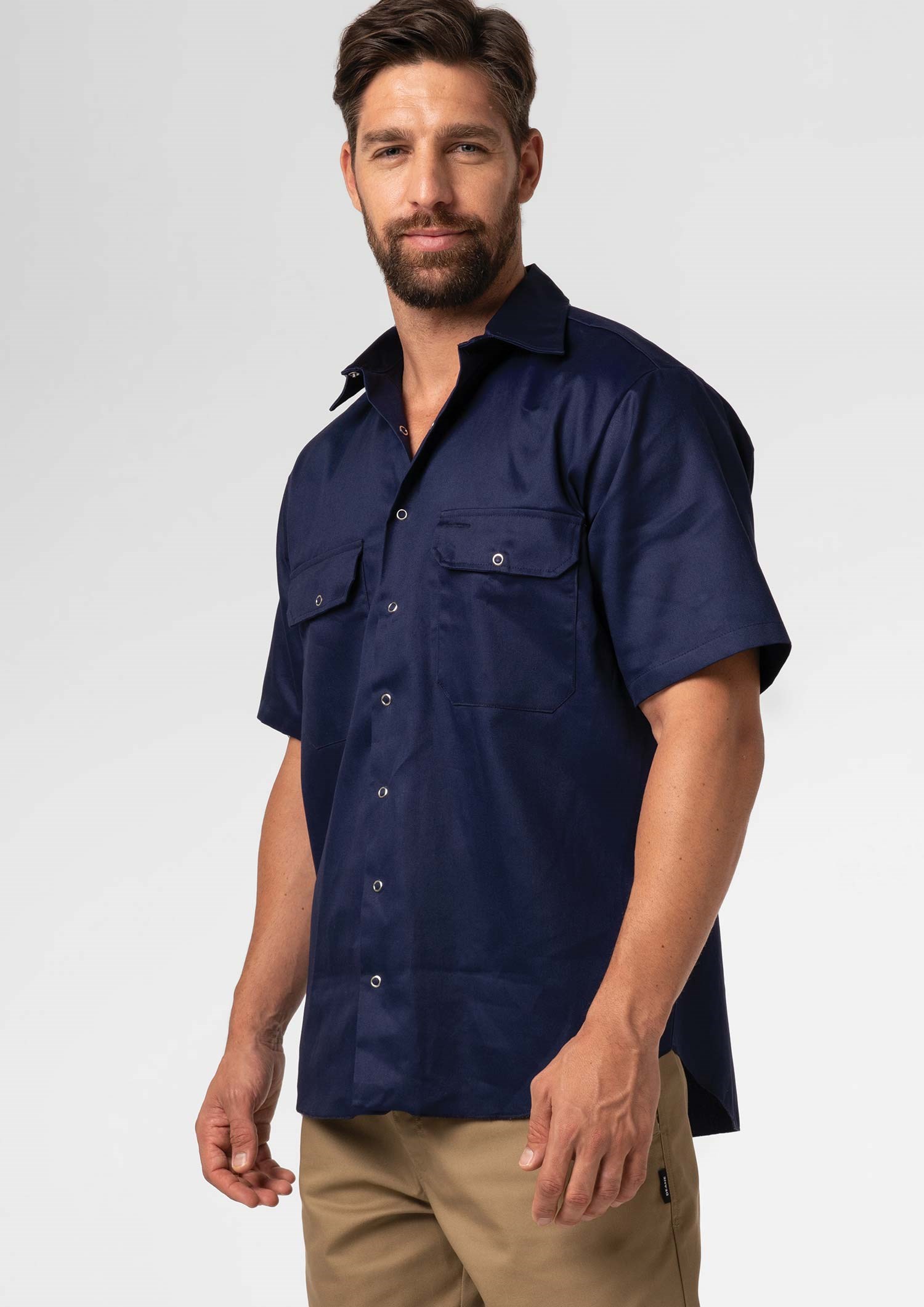 Deane S/S Dome Work Shirt - navy