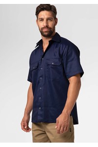 Deane S/S Dome Work Shirt - navy