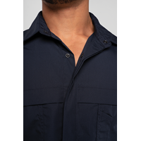 Pit Crew Short Sleeve Work Shirt - navy