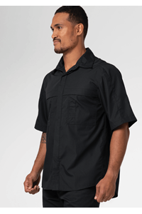 Pit Crew Short Sleeve Work Shirt - black