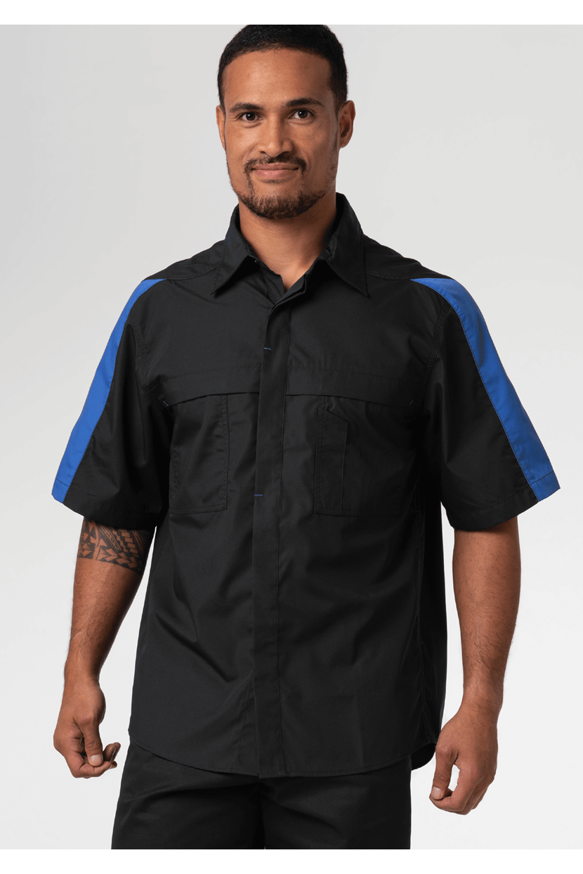 Pit Crew Short Sleeve Two-Tone Work Shirt