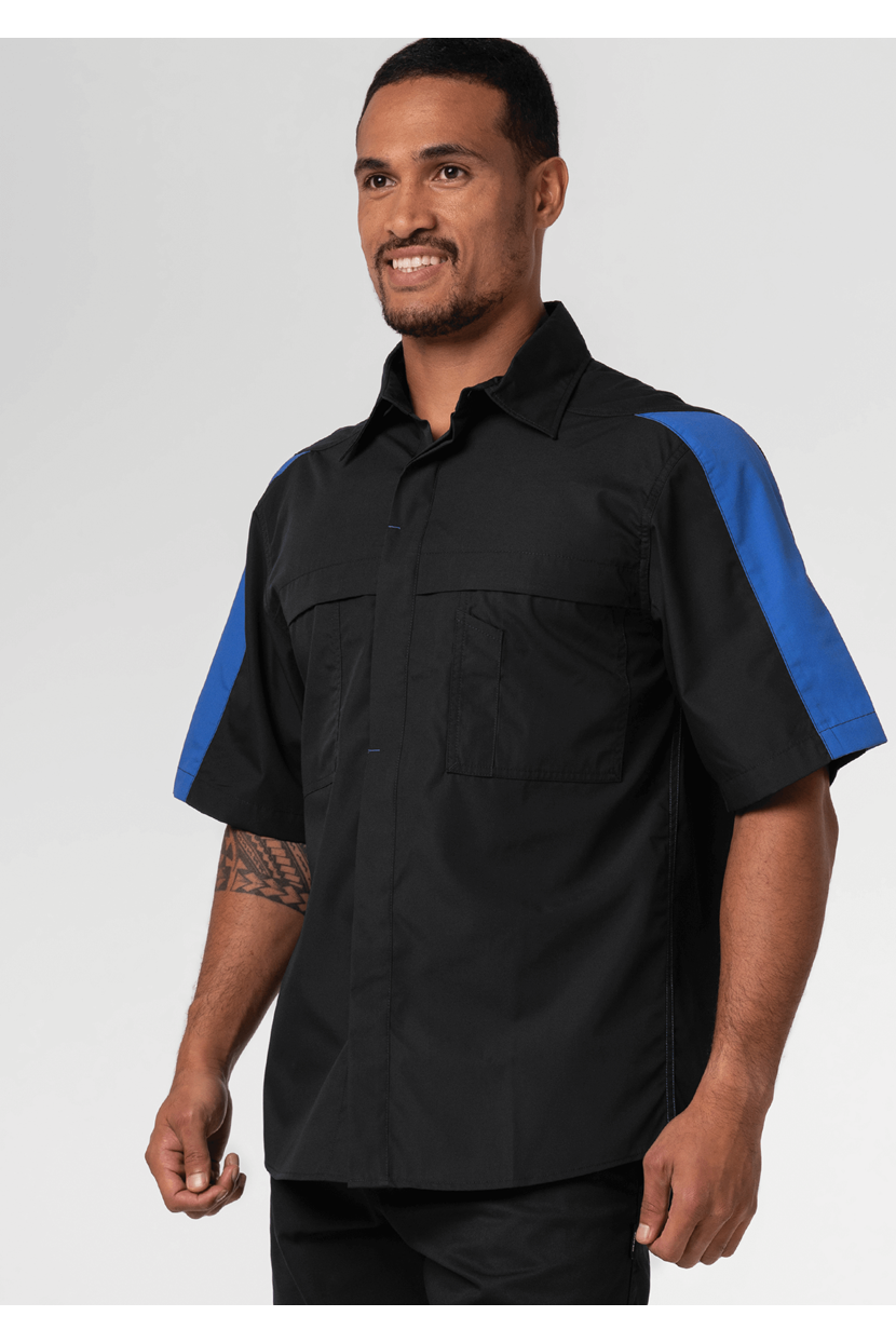 Pit Crew Short Sleeve Two-Tone Work Shirt