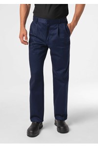 Men's Single Pleat Work Trouser - navy